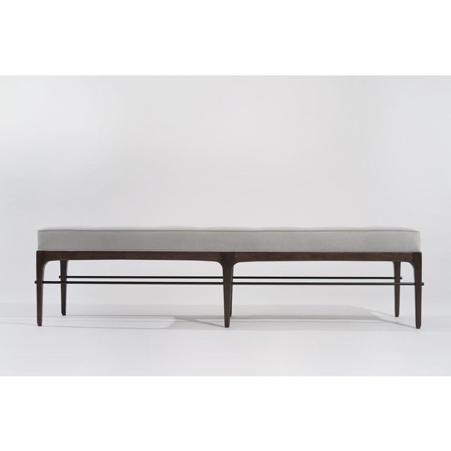 Modern Linear Bench in Dark Walnut Series 72 by Stamford Modern For Sale - Image 3 of 18