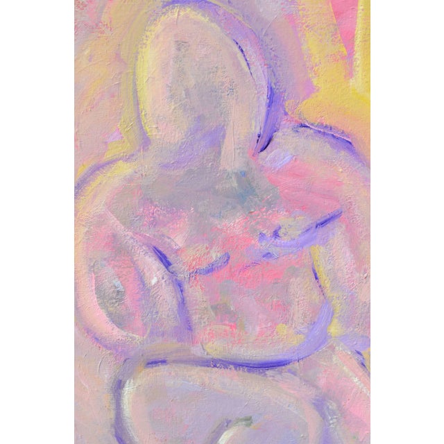 Abstract Expressionism Abstract Expressionist "Figure in Pink" Oil on Masonite Daniel Fuentes 1999 For Sale - Image 3 of 5