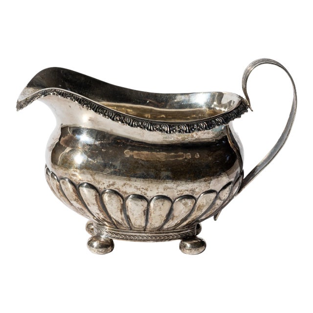 1940s Sterling Silver Water Pitcher With Foundry Marks For Sale