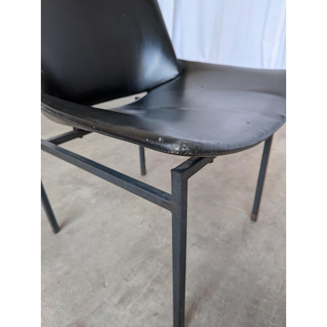 Black Vintage Lupina Shell Chair in Black Leather by Niko Kralj for Stol Kamnik, 1970s For Sale - Image 8 of 18