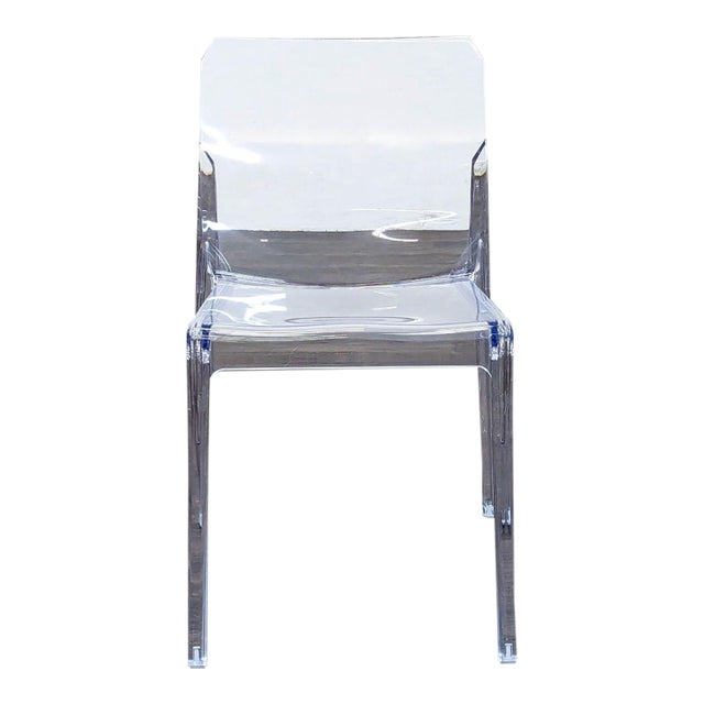 Cb2 Bolla Clear Acrylic Dining Chair For Sale