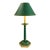 1970s Green Painted Wood Bee Motif Table Lamp With Gilt Details and Tole Metal Shade For Sale