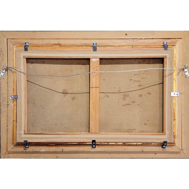 Charles Perron-Reclined Nude Female-1930s French Art Deco Oil Panting For Sale - Image 10 of 10