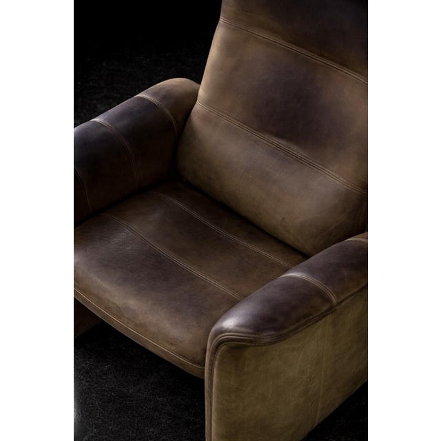 Vintage Brutalist Buffalo Leather DS-50 Lounge Chair from de Sede, 1970s For Sale - Image 14 of 18