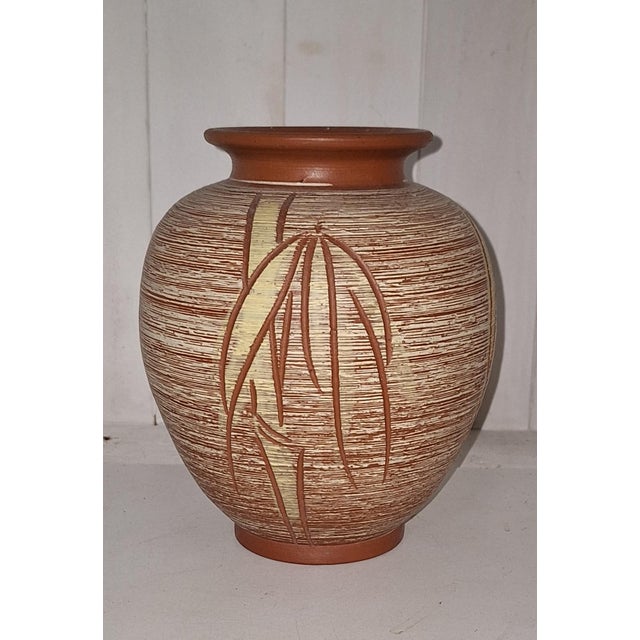 Vintage German Handmade Ceramic Vase, 1960s For Sale - Image 4 of 4