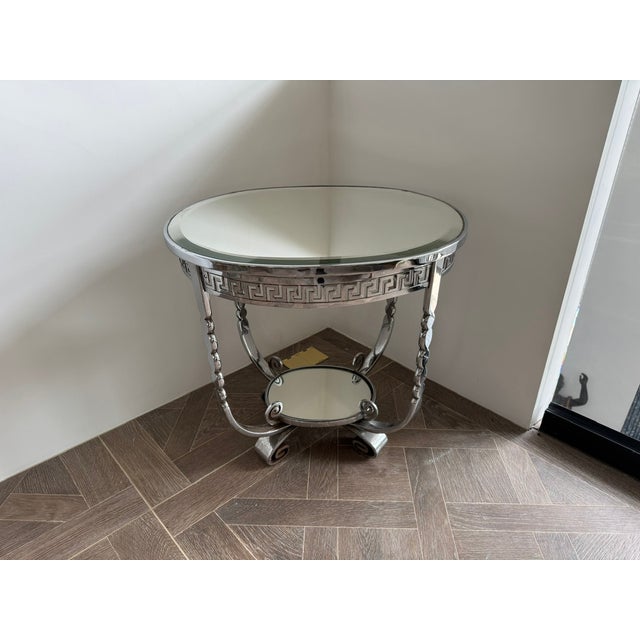 Metal Art Deco Chrome Table, 1930 For Sale - Image 7 of 11