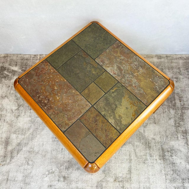 Danish Modern Coffee Tables in Slate and Teak by Poul H Poulsen for Gangso Mobler, 1970s, Set of 2 For Sale - Image 6 of 13