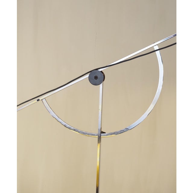Italian Chrome Compass Floor Lamp, 1970s For Sale - Image 3 of 10