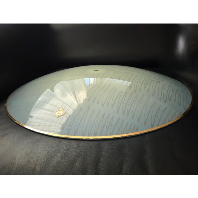 1940s Space Age Ufo Glass Pendant by Doria– Ice Blue & Seafoam Rare German Space-Age Design For Sale - Image 9 of 13