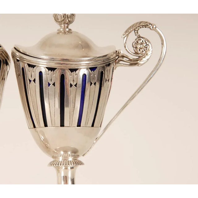 Early 19th Century Sterling Silver French 1st Empire Napoleonic Mustard Pots, Set of 2 For Sale - Image 6 of 14