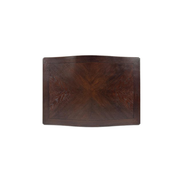 Unique Vintage French Provincial Style Carved Two Tone Green and Brown Coffee Table For Sale In Salt Lake City - Image 6 of 13