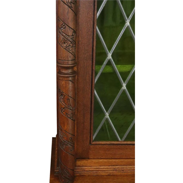 1930s Bookcase Mechelen Renaissance Oak Vintage 1930 For Sale - Image 5 of 11