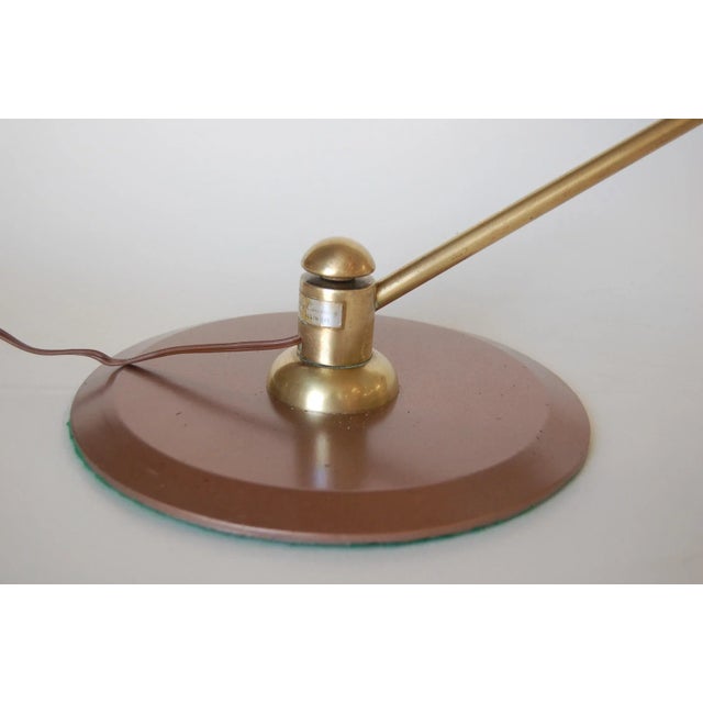 Metal Art Deco Desk Lamp W/ Large 13" Double Saucer Shade by Art Specialty Co. For Sale - Image 7 of 9