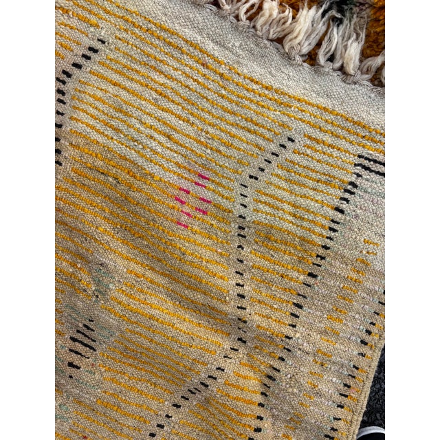 Orange Moroccan Boujad Berber Runner Rug, 1990 For Sale - Image 8 of 11