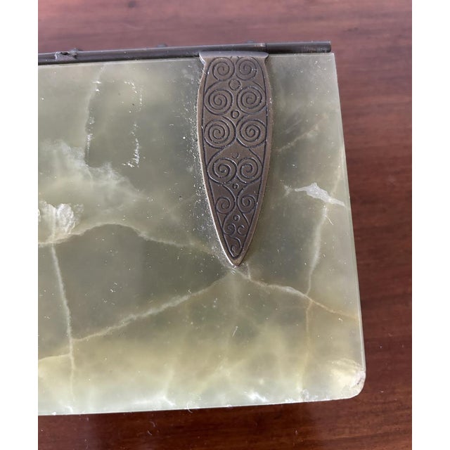 Art Nouveau Jewelry Box in Onyx and Metal, 1920s For Sale - Image 15 of 18