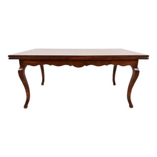 Baker Furniture Italian Provincial Maple Harvest Farm Extension Dining Table, Newly Refinished For Sale