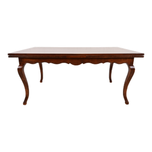 Baker Furniture Italian Provincial Maple Harvest Farm Extension Dining Table, Newly Refinished