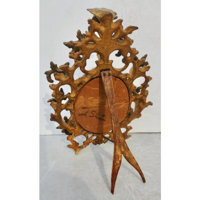 Antique Porcelain Maiden in Gilt Wood Frame Circa 1880s For Sale In New York - Image 6 of 11