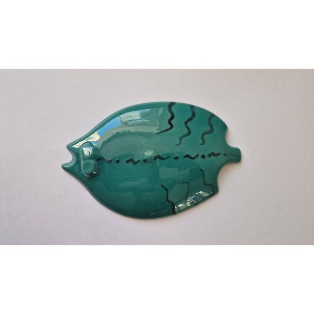Mid-Century Ceramic Flounder Wall Sculpture, 1970s, in Flawless conditions. Designed 1970 to 1979 This piece is attributed...