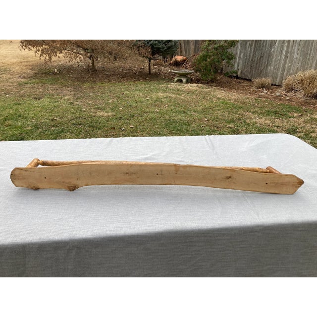 Vintage Handcrafted Rustic Log Towel Bar Hanging Rack For Sale - Image 12 of 12