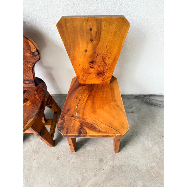 Brutalist Savoyard Pine Chairs, 1950s, Set of 2 For Sale - Image 10 of 18