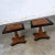 Baker Furniture Company Late 20th Century Baker Furniture Campaign Style Black & Natural Pedestal End Tables a Pair For Sale - Image 4 of 13