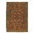 6x9 Antique Persian Heriz Serapi Rug Hand-Knotted Wool, Geometric Medallion For Sale