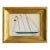 Original Hand-Painted Sailboat Painting in a Vintage Italian Frame For Sale