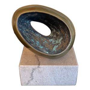 Mid-20th Century Abstract Modernist Bronze Sculpture After Barbara Hepworth