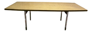 Italian Dining Table in Wood and Chrome