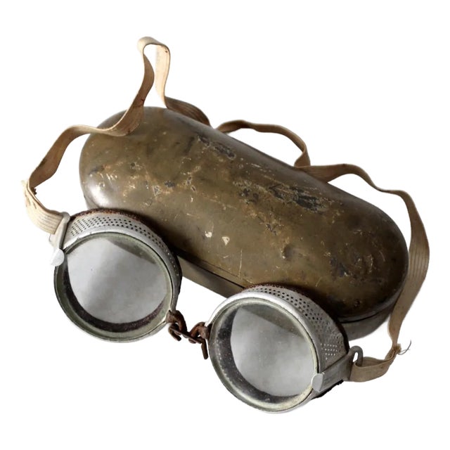 Vintage 1940's Wilson Goggles With Case For Sale