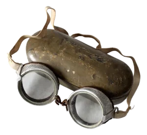 Vintage 1940's Wilson Goggles With Case