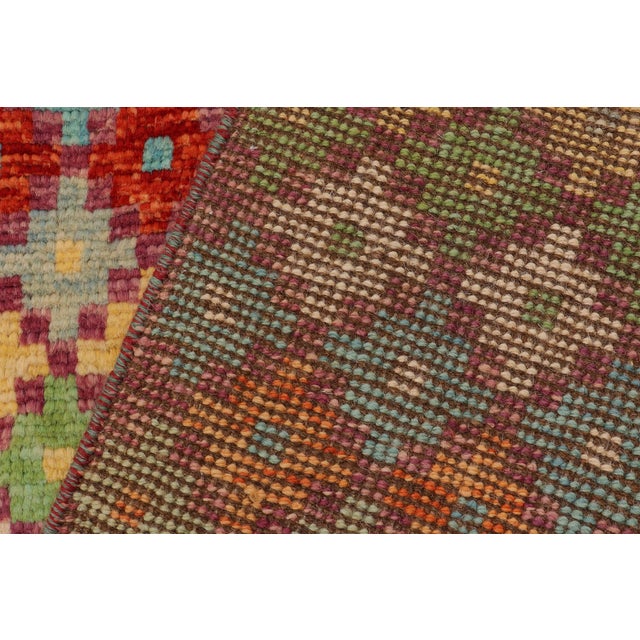 Eclectic Balochi Rust/Blue Wool Rug - 4'6''x7'11'' For Sale - Image 10 of 11