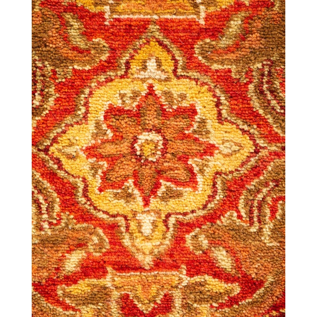 Traditional Mogul, One-of-a-Kind Hand-Knotted Runner Rug - Orange, 2' 7" x 7' 10" For Sale - Image 3 of 8