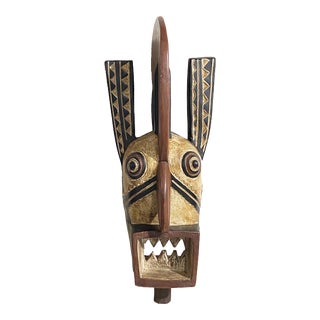 African Bobo Bird Mask Helmet Burkina Faso 27.5" H For Sale