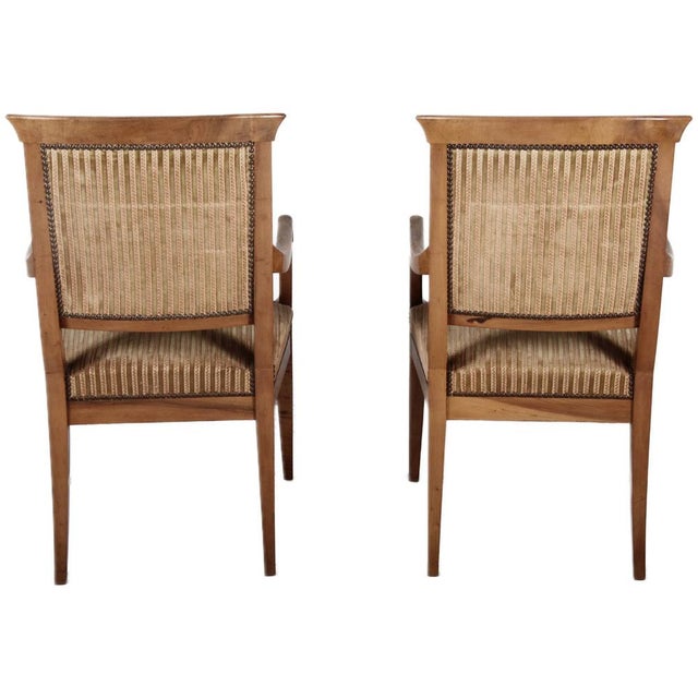 Wood Antique Biedermeier Chairs in Walnut, 1820, Set of 4 For Sale - Image 7 of 18
