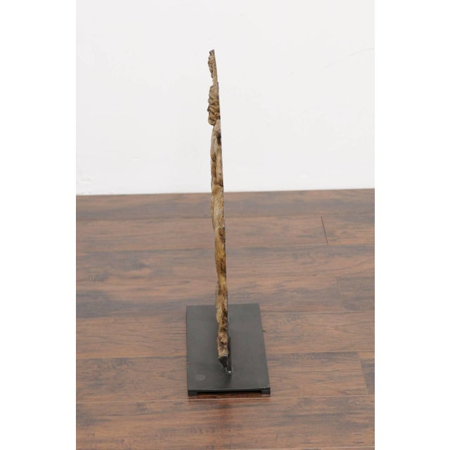 Metal French 1900s Painted Iron Mythological Centaur Sculpture Mounted on Custom Base For Sale - Image 7 of 7