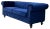 Chester Premium Three-Seater Sofa in Navy Blue Velvet by Europa Antiques For Sale