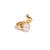 Divine Touch Pearl Gold Ring, Size 5 For Sale - Image 12 of 12