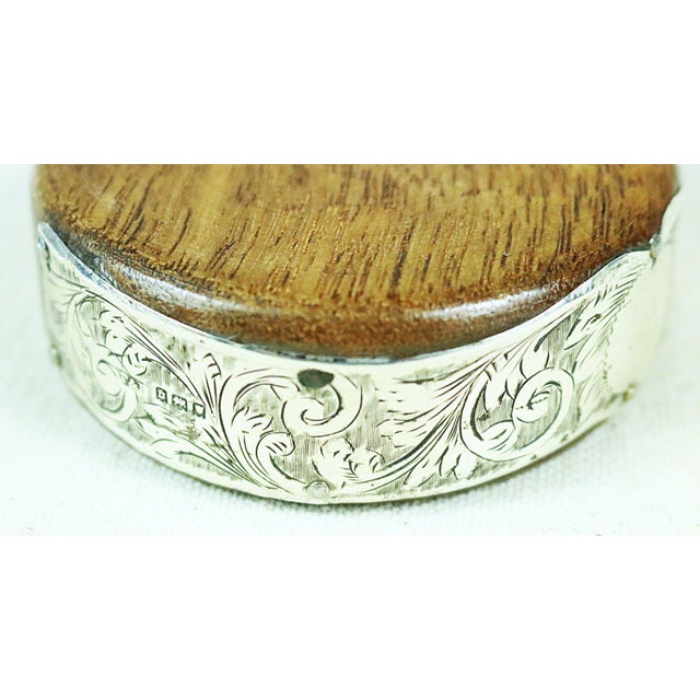 Brown Late Victorian English Gavel and Block With Sterling Silver Label For Sale - Image 8 of 9