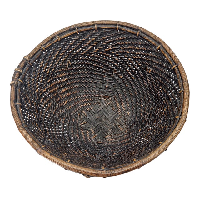 Vintage Philippine Kalinga Tribe "Labba" Rice/Market Basket Centerpiece 18" For Sale - Image 12 of 12