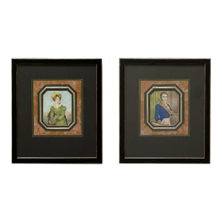 Antique Etchings (Portraits) - A Pair For Sale