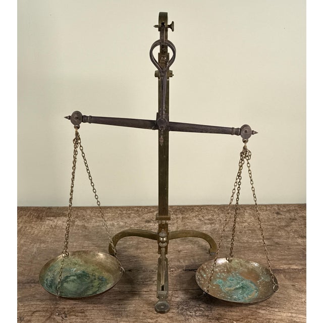 Late 19th Century Antique Vandome Titford and Pawson London Brass Apothecary Balance Scale For Sale - Image 5 of 12