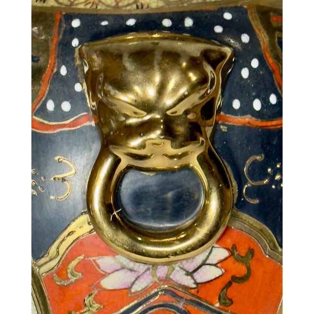 1970s Satsuma Style Chinoiserie Lamp by Turtle and Crane For Sale In Mobile - Image 6 of 17