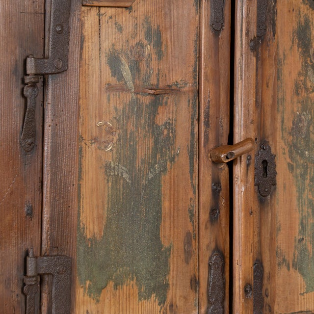 19th-Century Hungarian Rustic Pine Cabinet Cupboard For Sale - Image 6 of 14