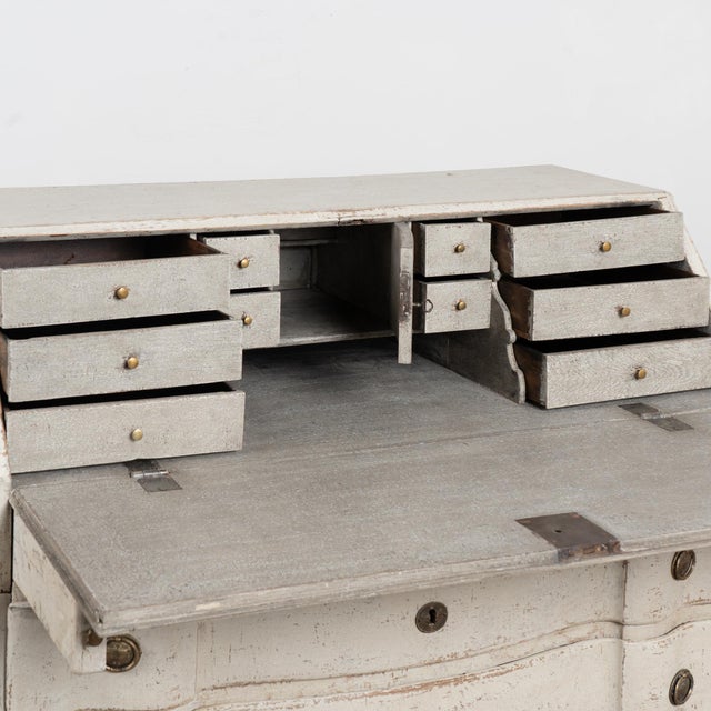 Early 19th Century White Danish Oak Secretary Bureau For Sale - Image 6 of 9