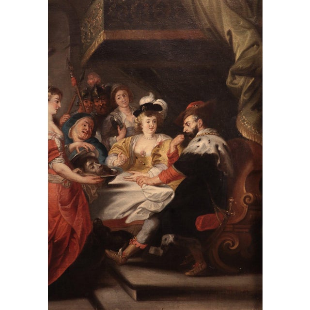 Workshop of Peter Paul Rubens, Banquet of Herod, 1650, Oil on Canvas For Sale - Image 7 of 15