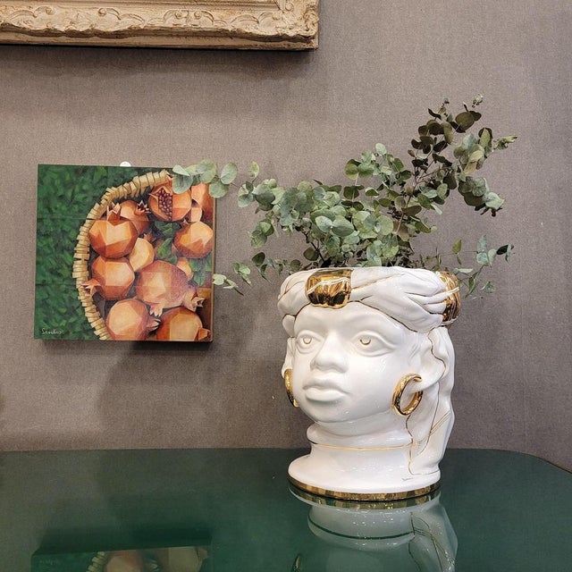 Testa di Moro, Sicilian Ceramics, Signed Bonsan, 90’s - Italy Excellent ceramic work in the form of Testa di Moro, in...