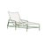 Brown Jordan Kantan Aluminum Chaise Lounge in Bay Leaf with White Suncloth Strapping For Sale