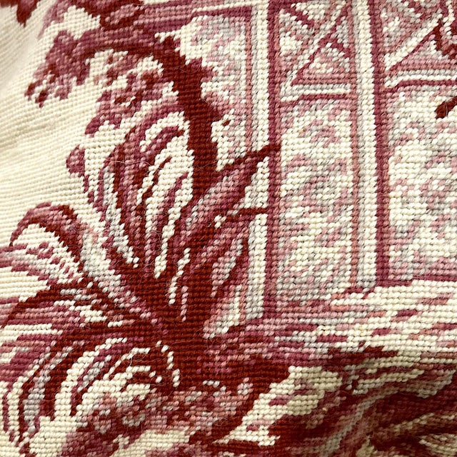 Chinoiserie Chinoiserie Hand-Done Needlepoint Pillow For Sale - Image 3 of 6